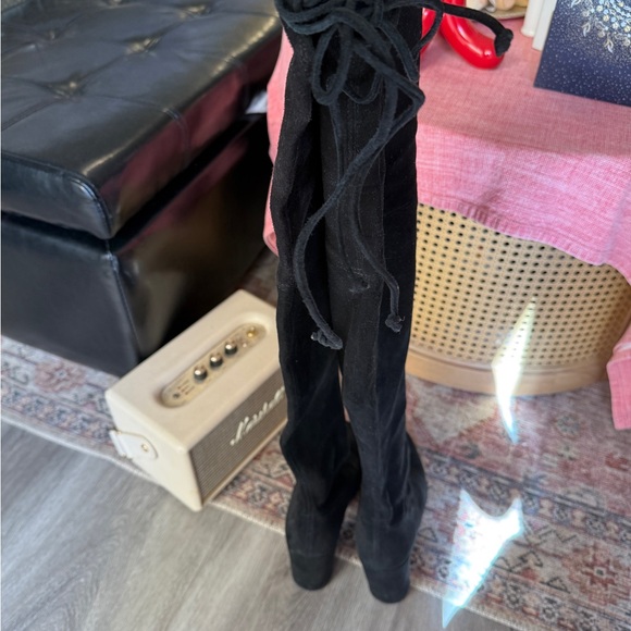 Stuart WEITZMAN highland Black Over-the-Knee Women's Boots - Picture 5 of 13